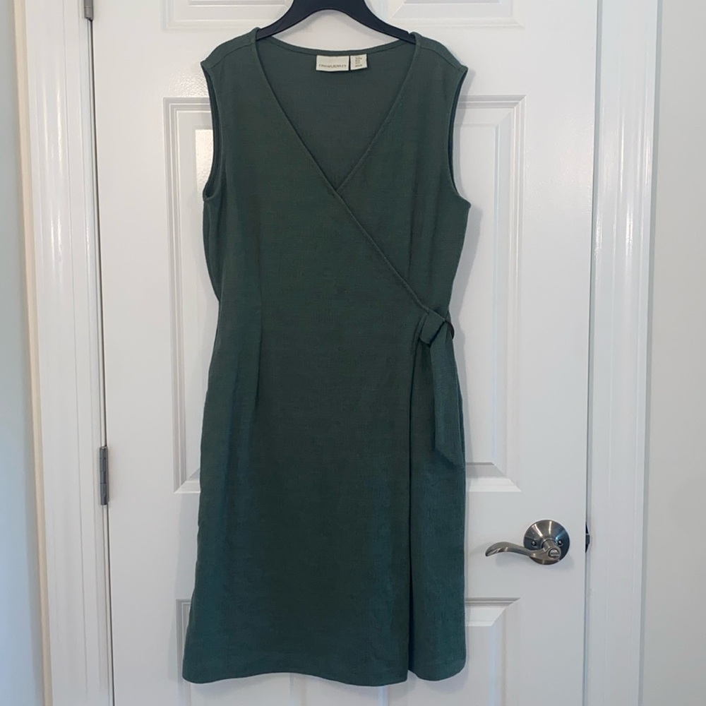 Cynthia Rowley Green Sleeveless Wrap Dress
